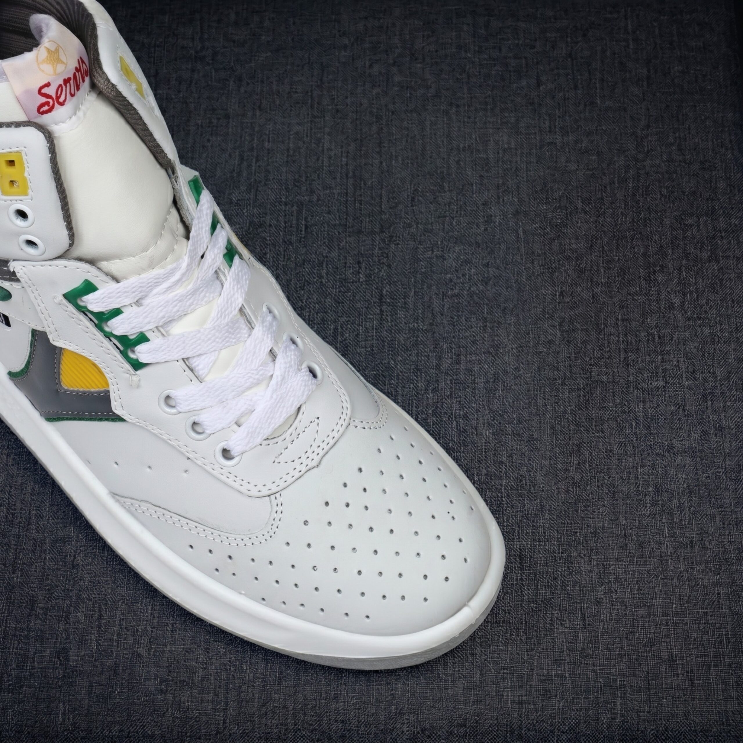 Servis Men's High-Top Casual Sneakers - White with Multi-Color Accents - Image 4